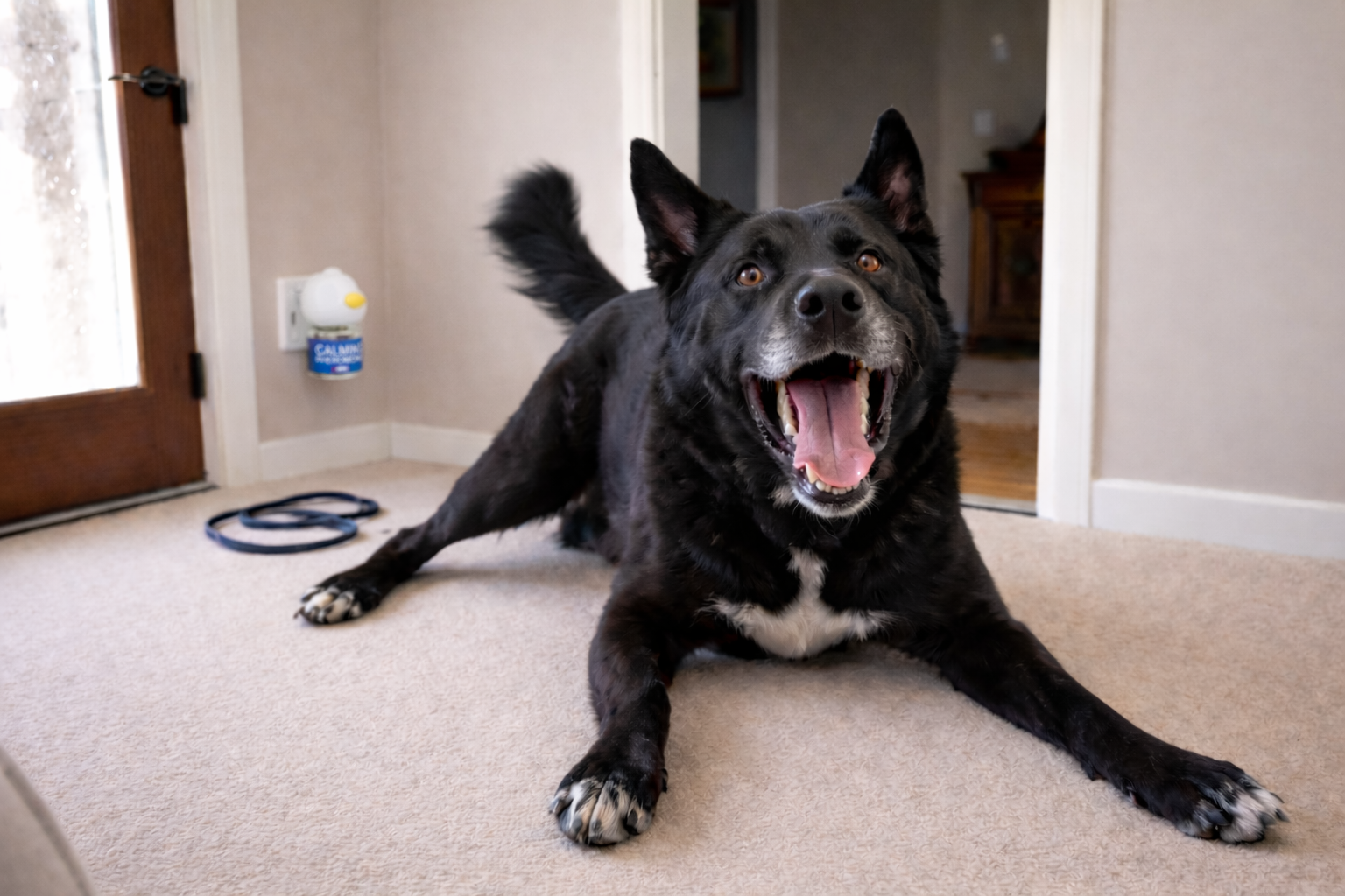 Chien montrant les premiers signes de réduction du stress